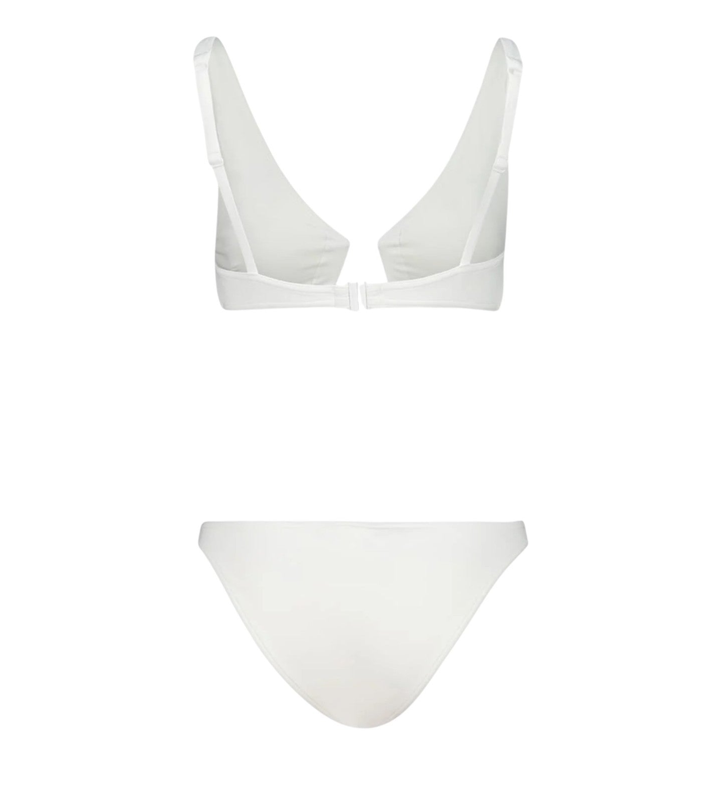 Naked Pear Zimmermann Coco wire front ivory bikini set with plunging V-neckline and low-rise bottoms