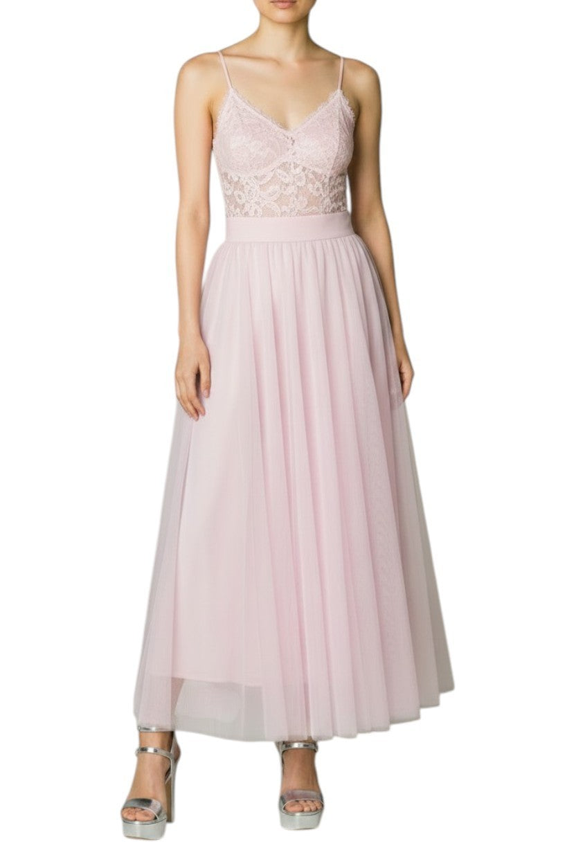 Naked Pear Zimmermann lilac tulle maxi skirt with high waist, gathered layers, and invisible back zip closure