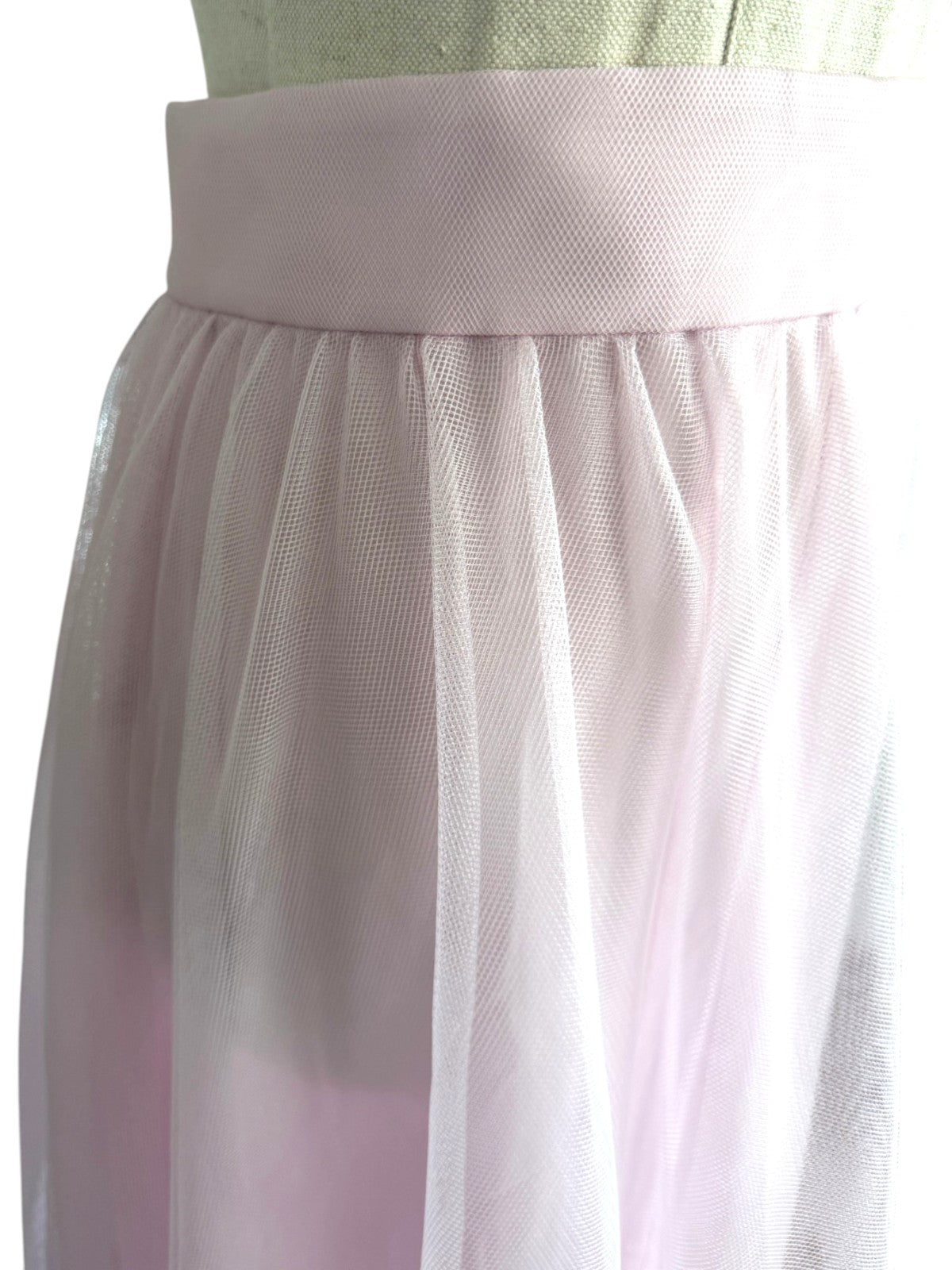 Naked Pear Zimmermann lilac pink tulle maxi skirt with a high-waisted gathered design and double-layered fabric