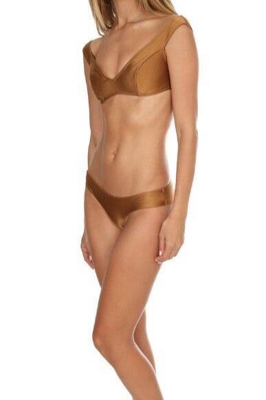 Zimmermann Tulsi Off Shoulder Bikini Set | Bronze Swimsuit