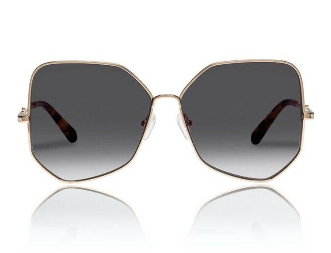 Karen Walker Black Diamond Sunglasses |  Gold Metal, Oversized, Gradient $380RP