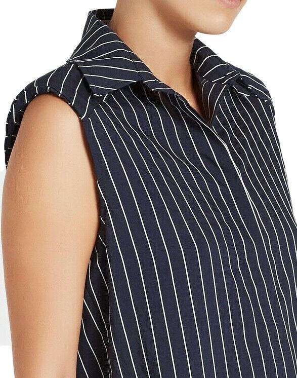 C&M Camilla and Marc Pollino Stripe Sleeveless Shirt | Navy/White Stripe Elastan