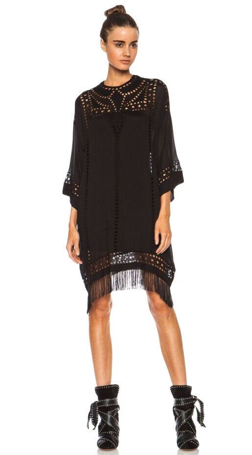 Isabelle Marant Etoile Franges Fringes Dress | Kaftan, Viscose,Eyelet Embroidery