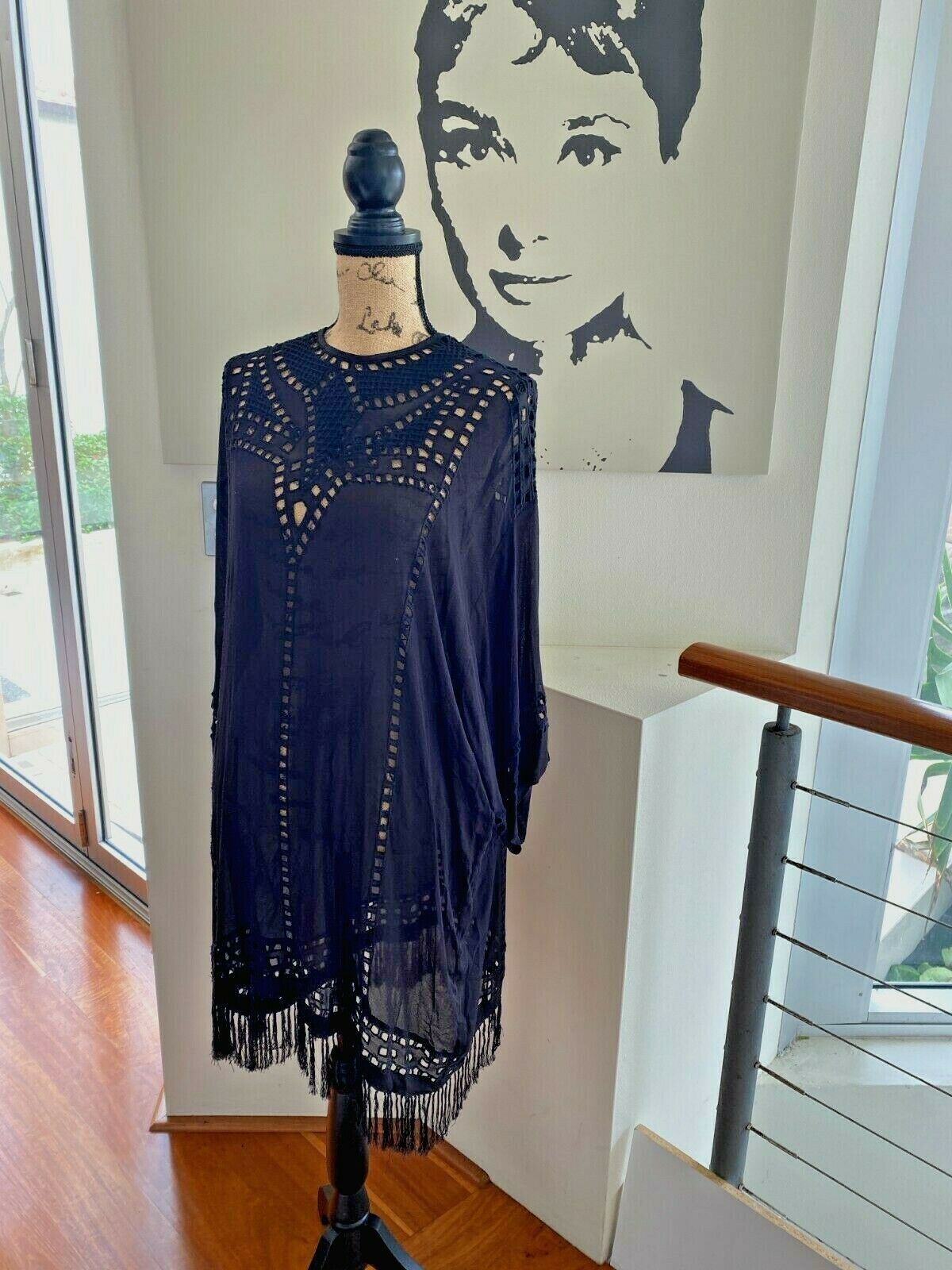 Isabelle Marant Etoile Franges Fringes Dress | Kaftan, Viscose,Eyelet Embroidery