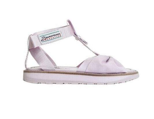 Zimmermann Bow Front Sandal |Flat, Rosewater, Leather Upper, Chunky Dad Sandal
