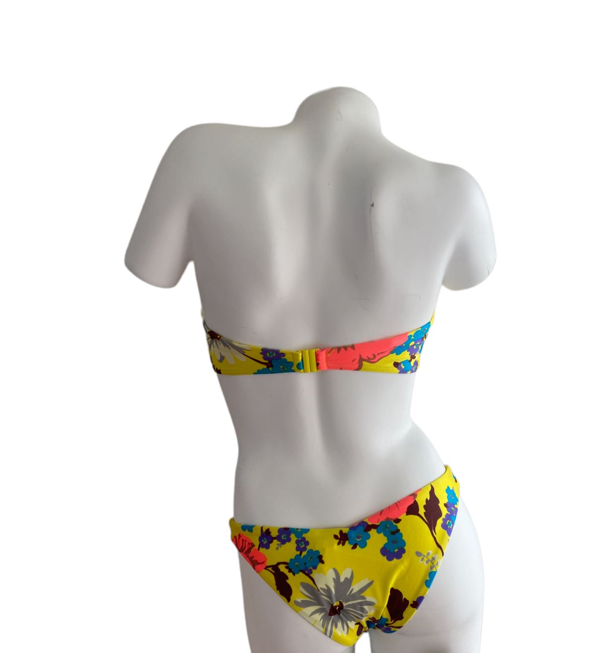 Zimmermann Estelle Bandeau Bikini BOTTOMS| Yellow Floral, Low Rise Bottoms, Swim