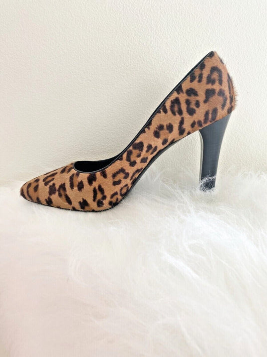 Ralph Lauren Collection Leopard Print Heels | Pumps Leather, Size US 7, Leather
