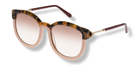 Karen Walker Super Hybrid Sunglasses | Putty Tort, Oversize, Biodegradable, Eco