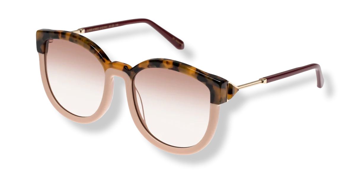 Karen Walker Super Hybrid Sunglasses | Putty Tort, Oversize, Biodegradable, Eco