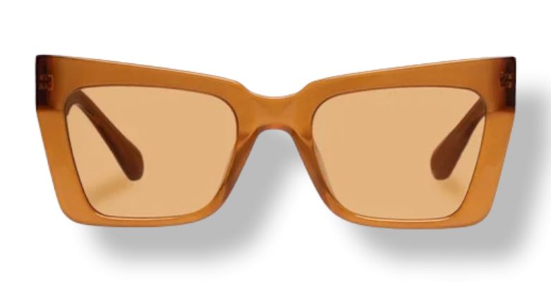 Karen Walker Immortal Sunglasses | Saffron Jellybean, Bio-Acetate, Blue Accent