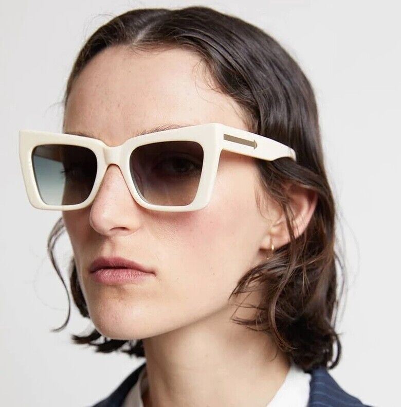 Karen Walker Immortal Sunglasses | Saffron Jellybean, Bio-Acetate, Blue Accent