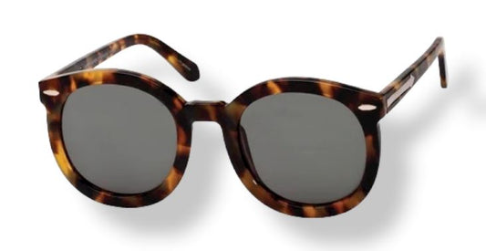 Karen Walker  Super Duper Strength Sunglasses | Crazy Tort, Round, Oversized