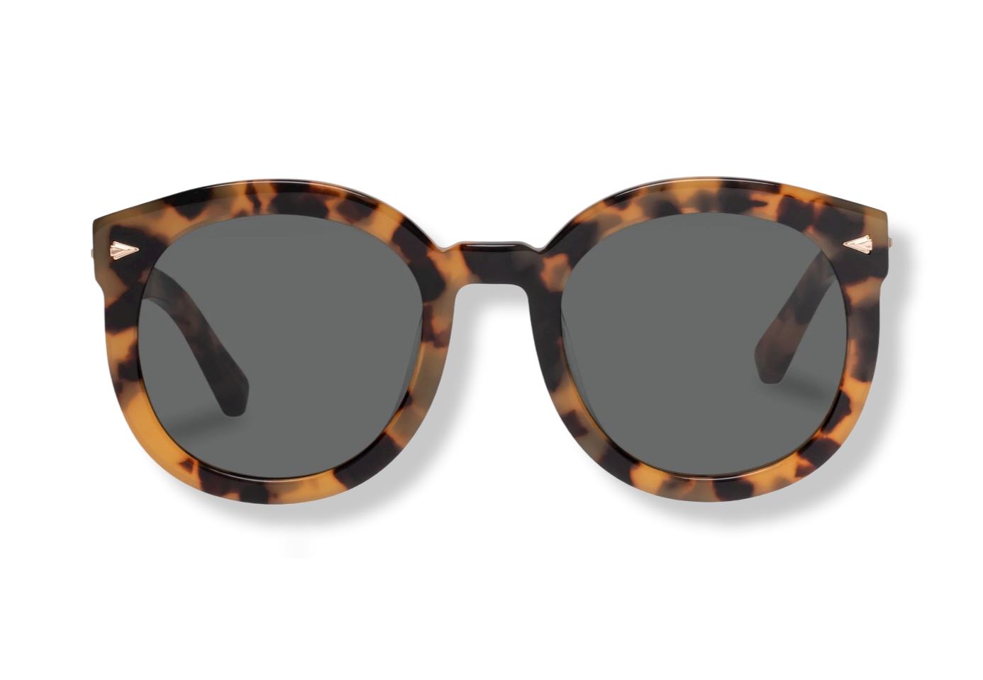 Karen Walker  Super Duper Strength Sunglasses | Crazy Tort, Round, Oversized