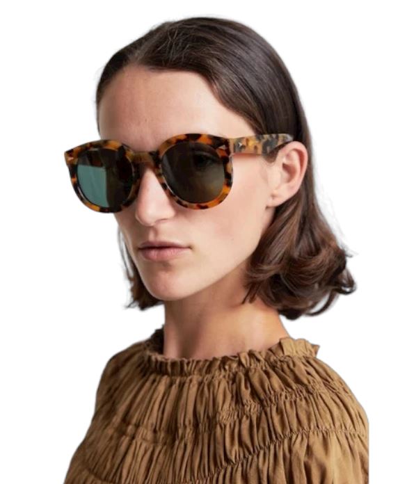 Karen Walker  Super Duper Strength Sunglasses | Crazy Tort, Round, Oversized