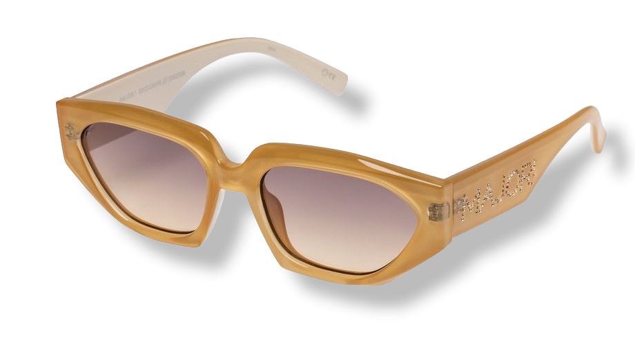 Le Specs MAJOR! Sunglasses | Ltd Edition, 90's Vintage Inspired, Yellow, Crystal