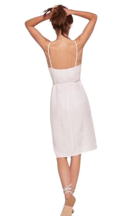 reformation white linen wrap dress Reformation Wrap Midi Dress