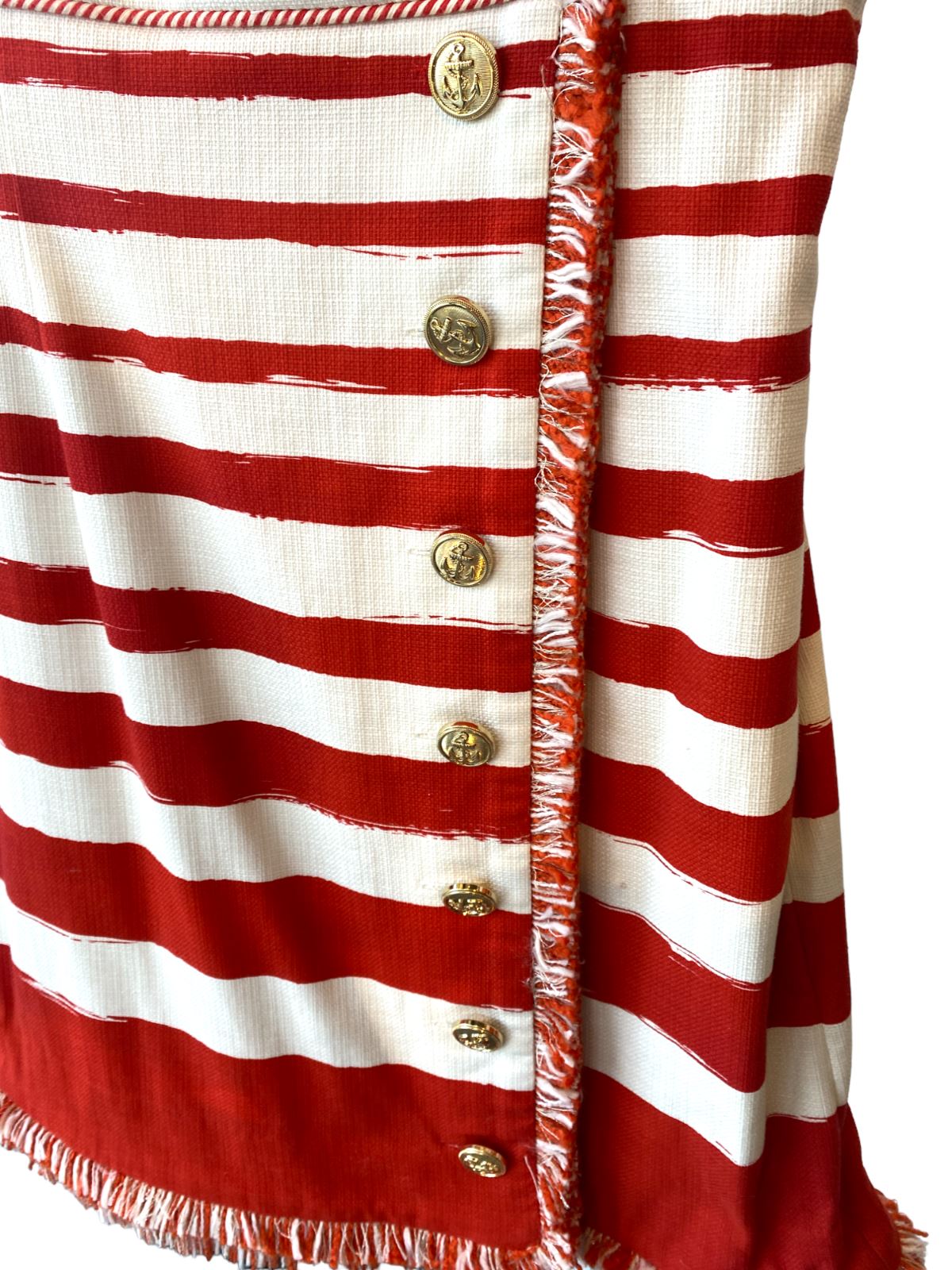 Zimmermann Postcard Boat Neck Mini Dress | Cotton, Red, White Stripe, Textured