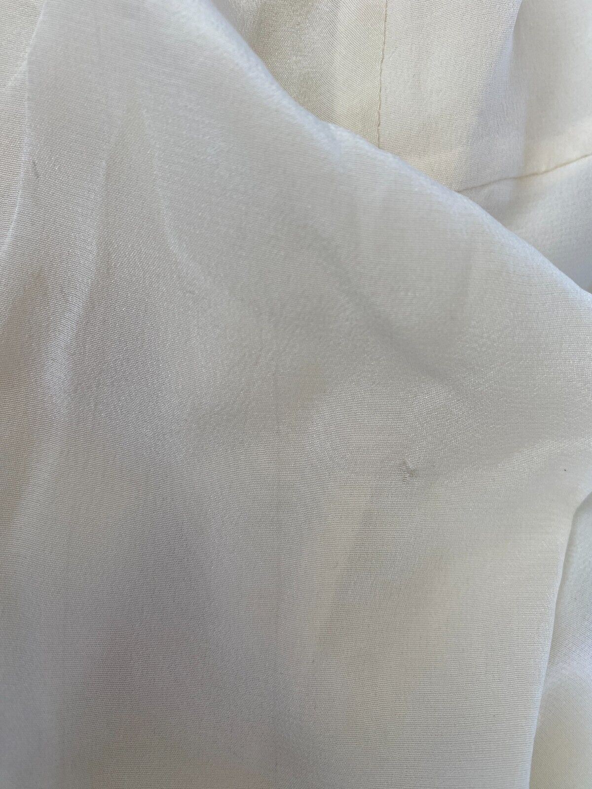 Miu Miu Silk Tuxedo Blouse | Cream Colour, Frills, Sz 38, Lightweight, Button Up