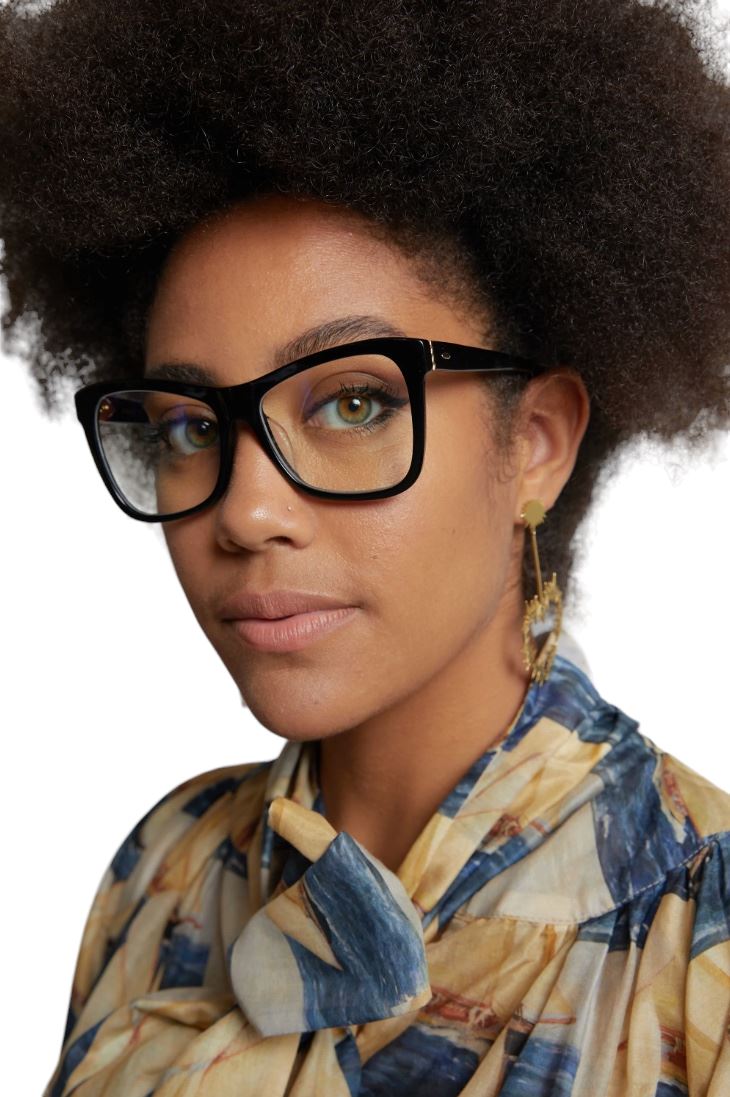 Karen Walker Anning Optical Glasses| Alternative Fit, Oversized, Black & Gold