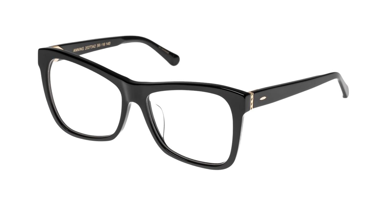 Karen Walker Anning Optical Glasses| Alternative Fit, Oversized, Black & Gold
