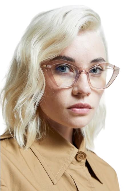 Karen Walker Rosalind Optical Glasses | Marble Silver Acetate / Silver, Cat Eye