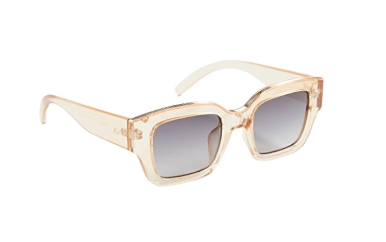 Le Specs Hypnos Alt Fit | Clear Sand Acetate, Rectangle, Unisex, Rectangle Frame