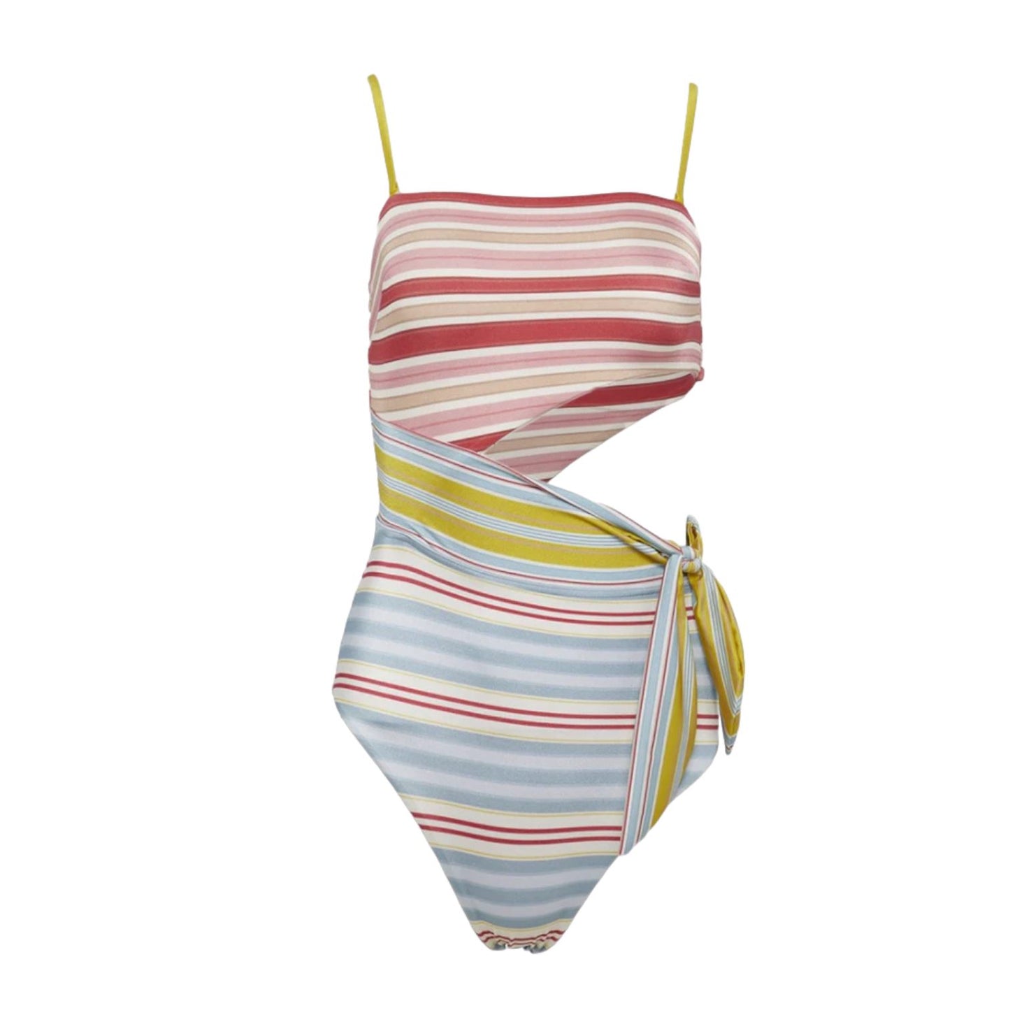 Zimmermann Pattie Scarf Tie One Piece | Cutouts, Bandeau Top, Striped, Straps