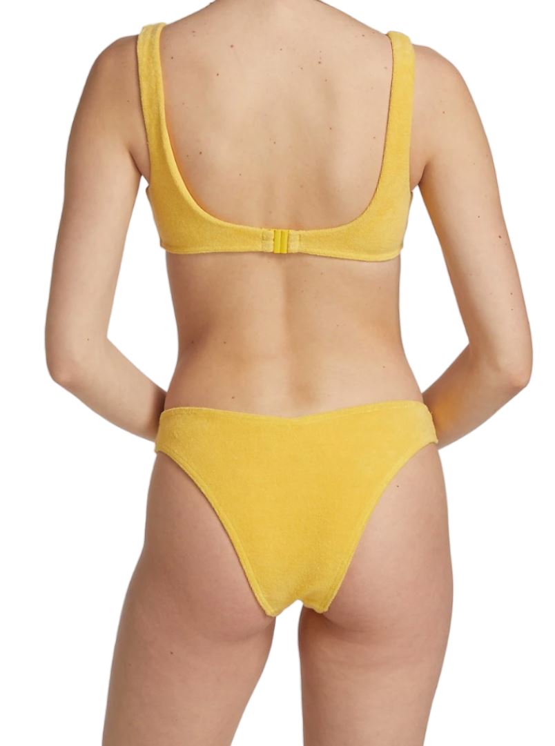 Zimmermann Jeannie Terry Scoop Bikini | Yellow, Terry Cloth, Cheeky bottoms