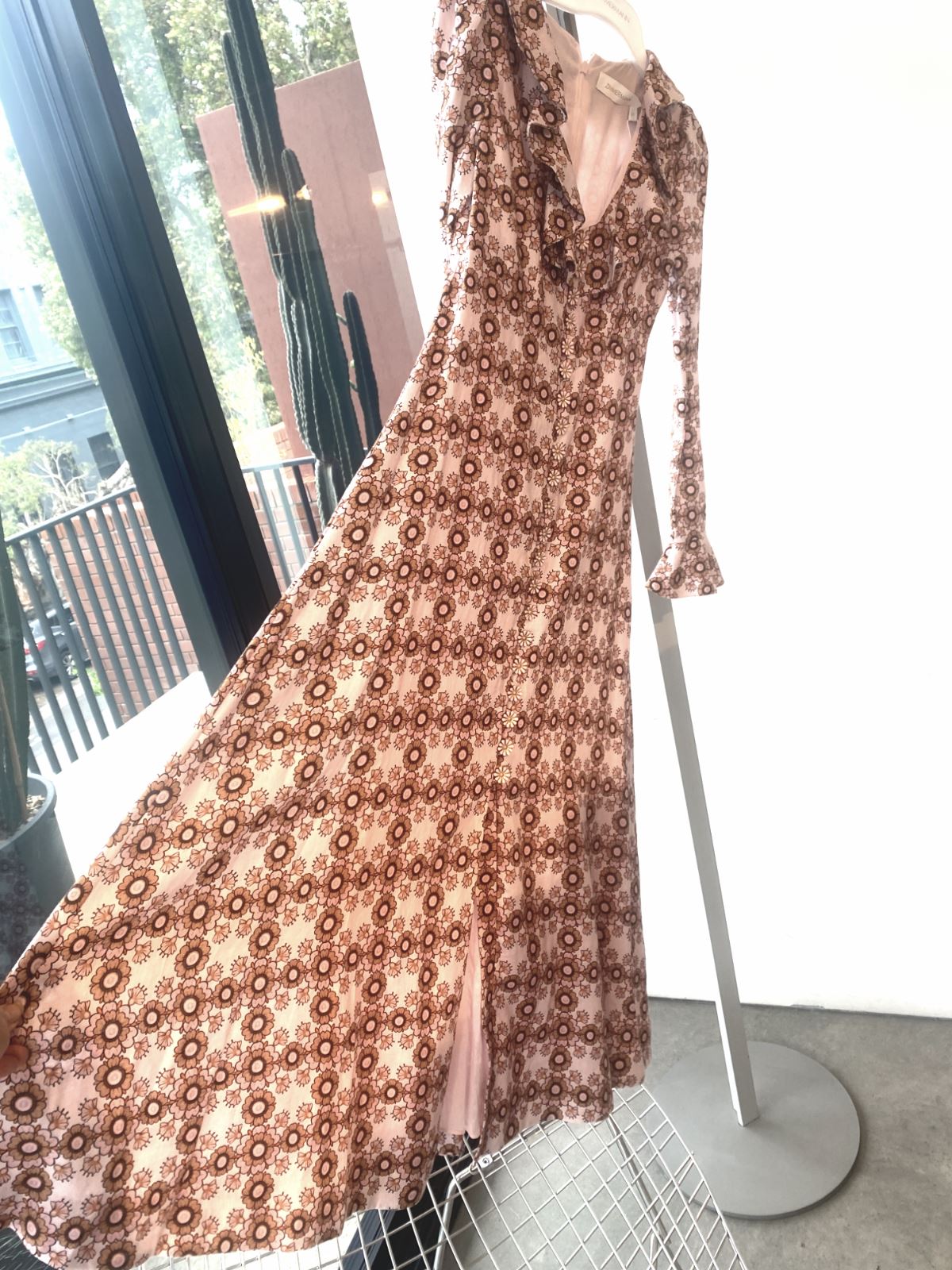 zimmermann daisy midi dress Matchmaker Daisy Linen-Silk Midi Dress By Zimmermann