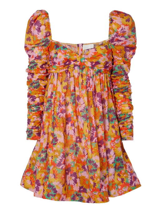 Zimmermann Violet Twist Front Mini Dress |Floral, Cotton, Great Maternity option