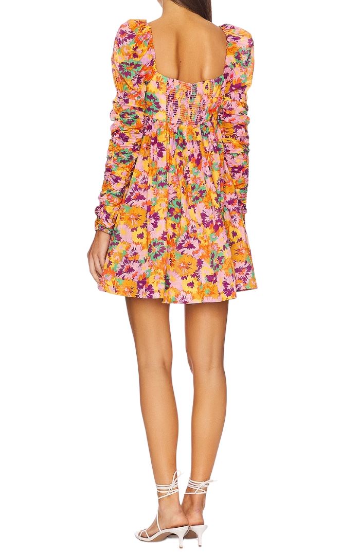 Zimmermann Violet Twist Front Mini Dress |Floral, Cotton, Great Maternity option