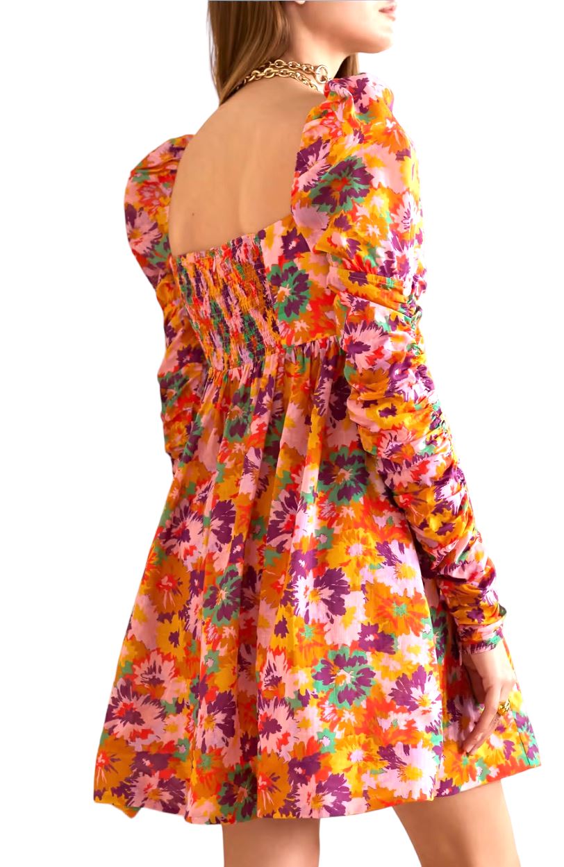 Zimmermann Violet Twist Front Mini Dress |Floral, Cotton, Great Maternity option