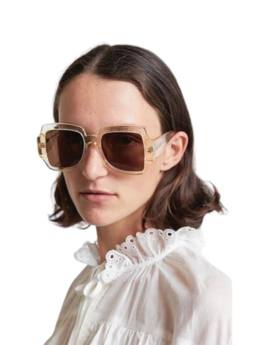 Karen Walker  Ultra Vulture Sunglasses | Vintage Clear, Oversized, Eco-Friendly