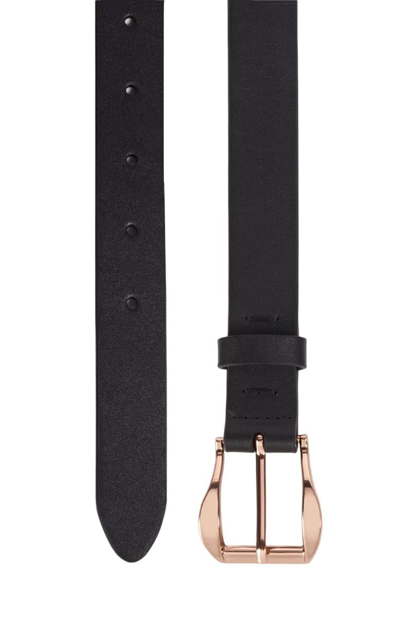 Zimmermann Leather Buckle Jean Belt | Gold Hardware, Bovine Leather, Narrow Fit