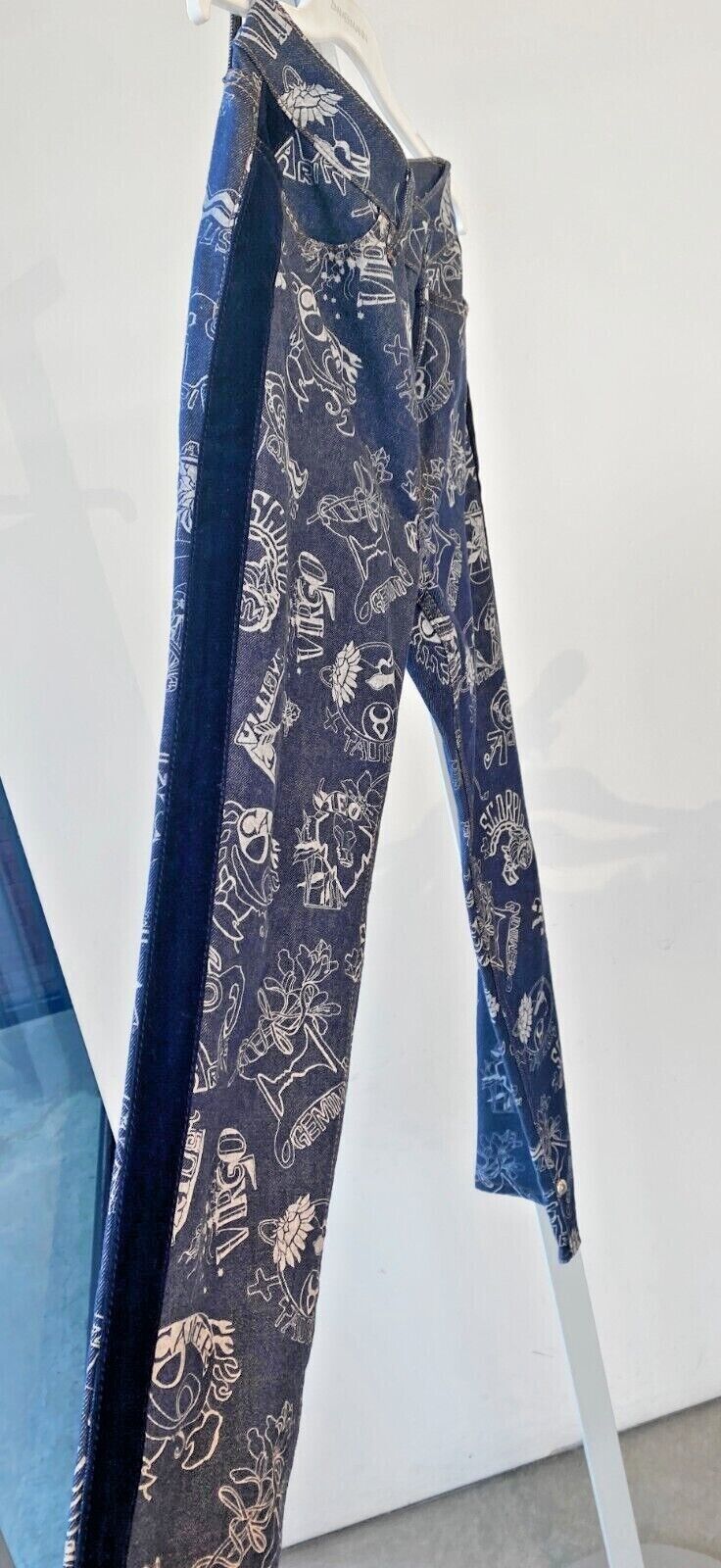 Zimmermann Kaleidoscope Stovepipe Jeans | Zodiac Print, Side Panels, High Waist