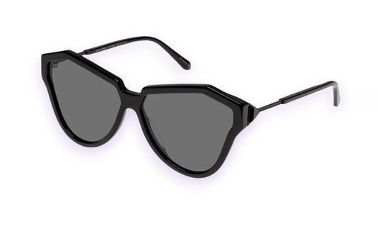 Karen Walker One Hybrid Sunglasses | Black Mono, Cat Eye, Biodegradable & Eco