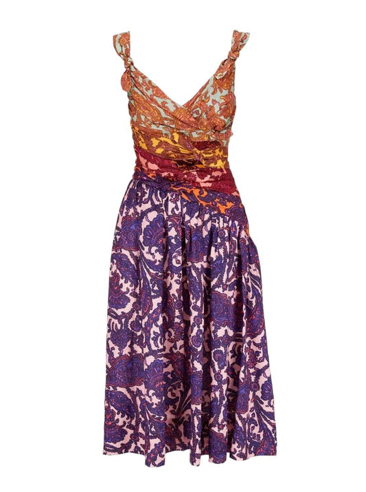 Zimmermann Tiggy Frill Midi Dress | Colourful, Linen, Tiered, Frills, Pompoms