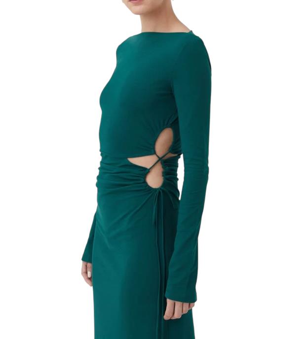 CAMILLA AND MARC Alexandre Dress | Green, Bodycon, Midi/Maxi, Side Cut Out, Lace
