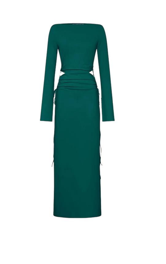 CAMILLA AND MARC Alexandre Dress | Green, Bodycon, Midi/Maxi, Side Cut Out, Lace