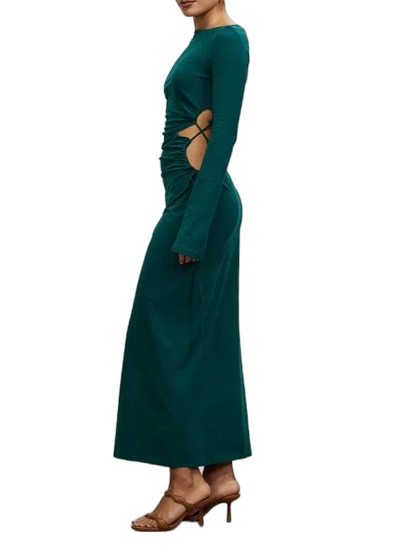 CAMILLA AND MARC Alexandre Dress | Green, Bodycon, Midi/Maxi, Side Cut Out, Lace