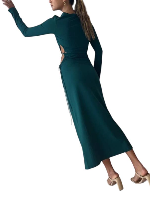 CAMILLA AND MARC Alexandre Dress | Green, Bodycon, Midi/Maxi, Side Cut Out, Lace