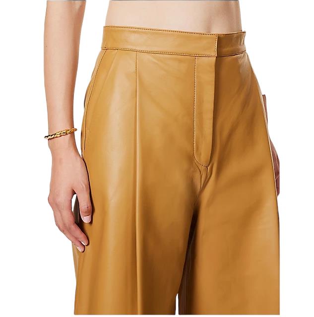 The Roma High Waist Faux Leather Pants In Camel • Impressions Online  Boutique