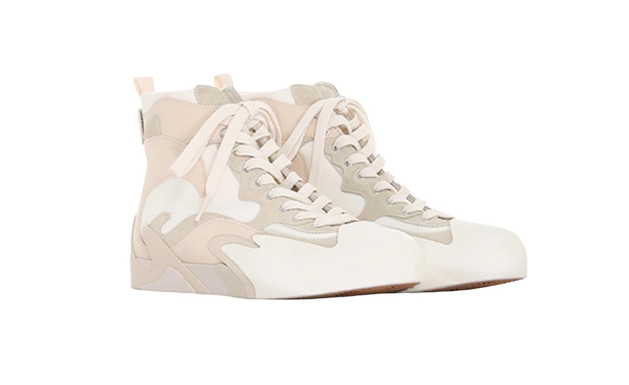 Zimmermann High Top Splash Sneaker | Trainers, White, Leather/Fabric/Rubber