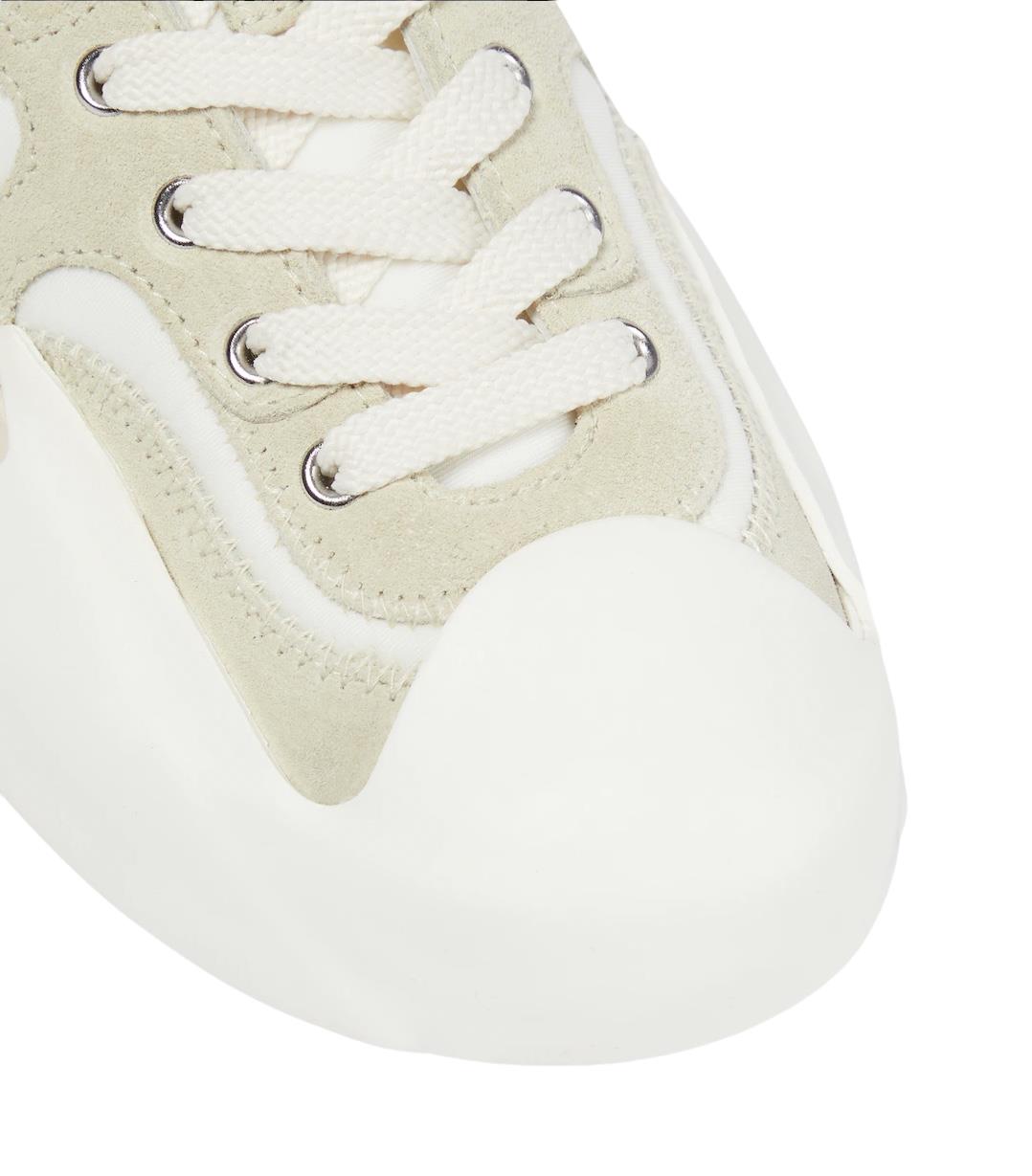 Zimmermann High Top Splash Sneaker | Trainers, White, Leather/Fabric/Rubber