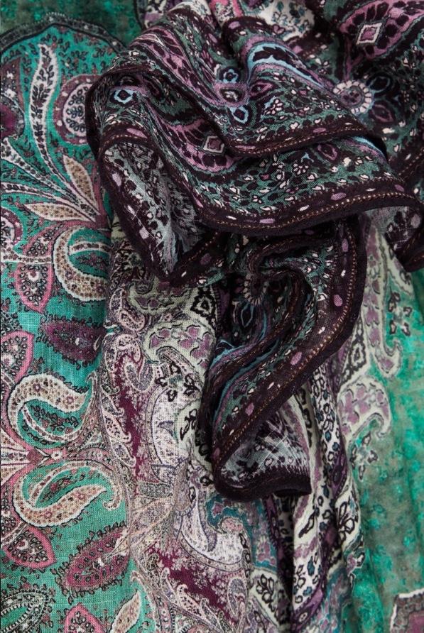 Zimmermann Anneke Ruffle Mini Dress | Teal Paisley, Cotton, Cut Out, Puff Sleeve