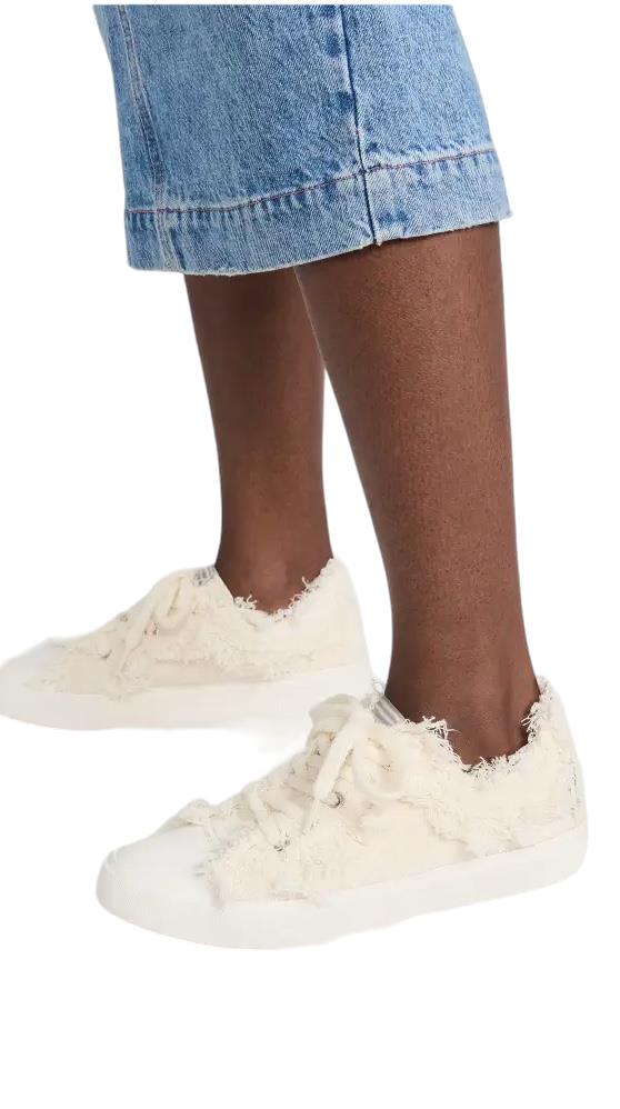 Zimmermann Frayed Towel Sneakers | Cream/White Trainers, Terry Cloth, Low Rise