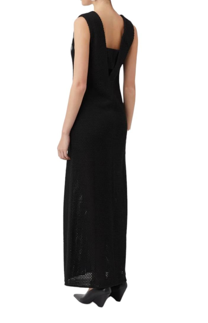 CAMILLA AND MARC Adrien Dress | Black, Textured, Cutout, Slit, V Neck