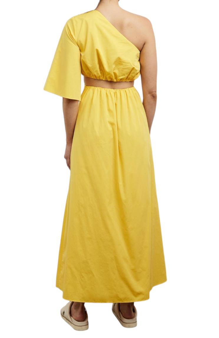 CAMILLA AND MARC Wally Dress |Yellow, Poplin Cotton, Maxi, Cutout, One Shoulder