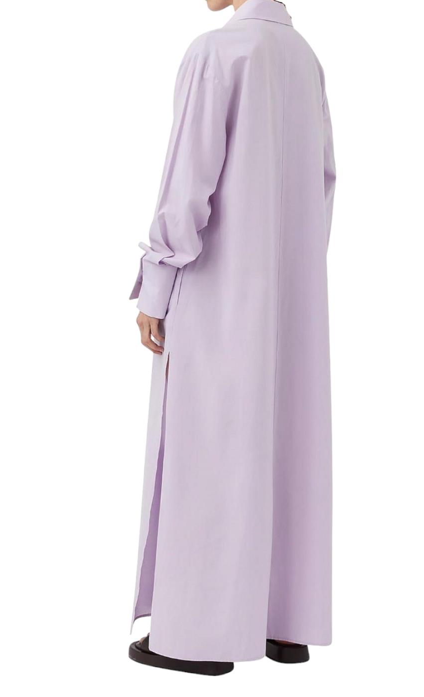 CAMILLA AND MARC Antonella Maxi Dress | Lilac Shirt, Side Slits, Cotton blend