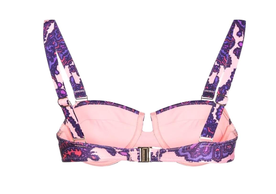 Zimmermann Tiggy Balconette Bra | Underwire, Detach  Straps, Pink/Purple Paisley